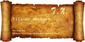 Tillner Norbert névjegykártya
